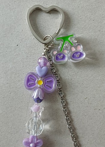 Mor Boncuklu Anahtarlık - Görsel 2