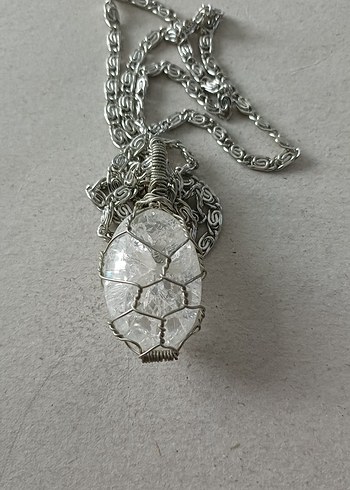 Gerçek Necef Doğal Taşlı Bohem Kolye - Görsel 3