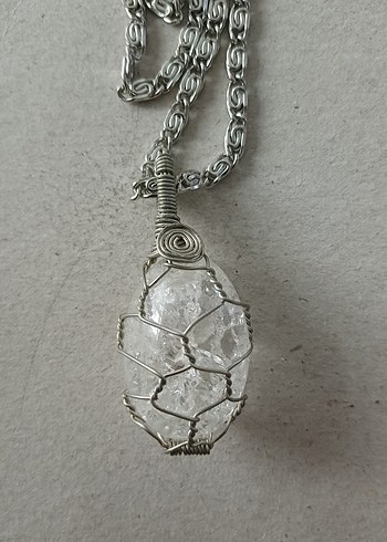 Gerçek Necef Doğal Taşlı Bohem Kolye - Görsel 2