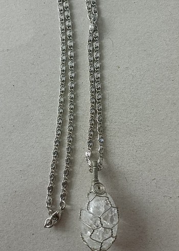 Gerçek Necef Doğal Taşlı Bohem Kolye - Görsel 4