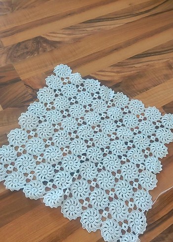 ı El Örgüsü Dantel Örtü 39-40cm