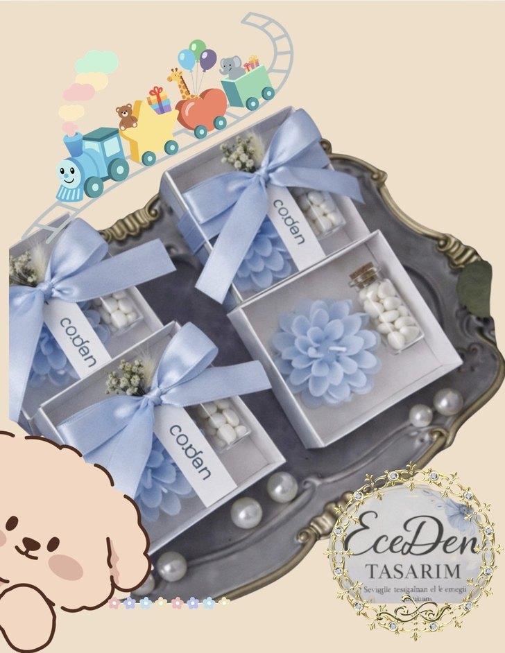 Pembe Çiçekli Hediye Kutusu - Görsel 2