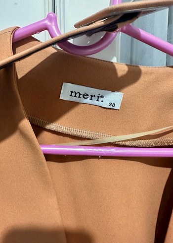 Diğer Kemerli Midi Kiremit Kadın Ceket