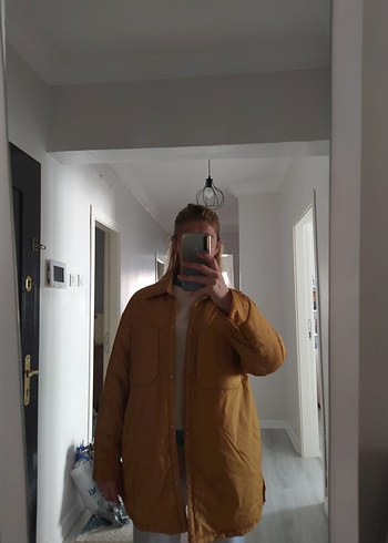 Sarı Kadın Ceket Rüzgarlık - Görsel 2