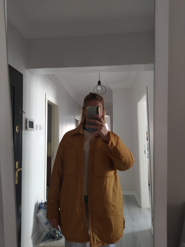 Sarı Kadın Ceket Rüzgarlık - Görsel 2