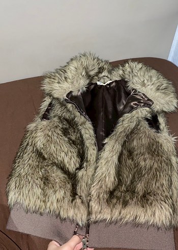 Kahverengi Kürklü Kadın Yelek - Görsel 3