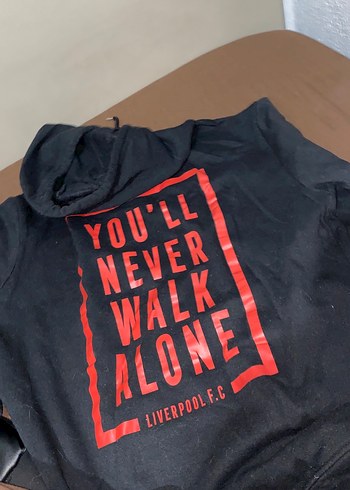 Siyah Liverpool Baskılı Fermuarlı Sweatshirt - Görsel 2