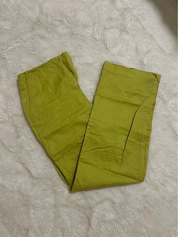 Zara fıstık yeşili geniş paça pantolon