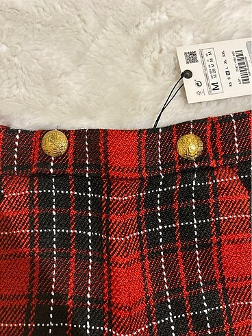 Zara Zara ekose desenli kışlık şort