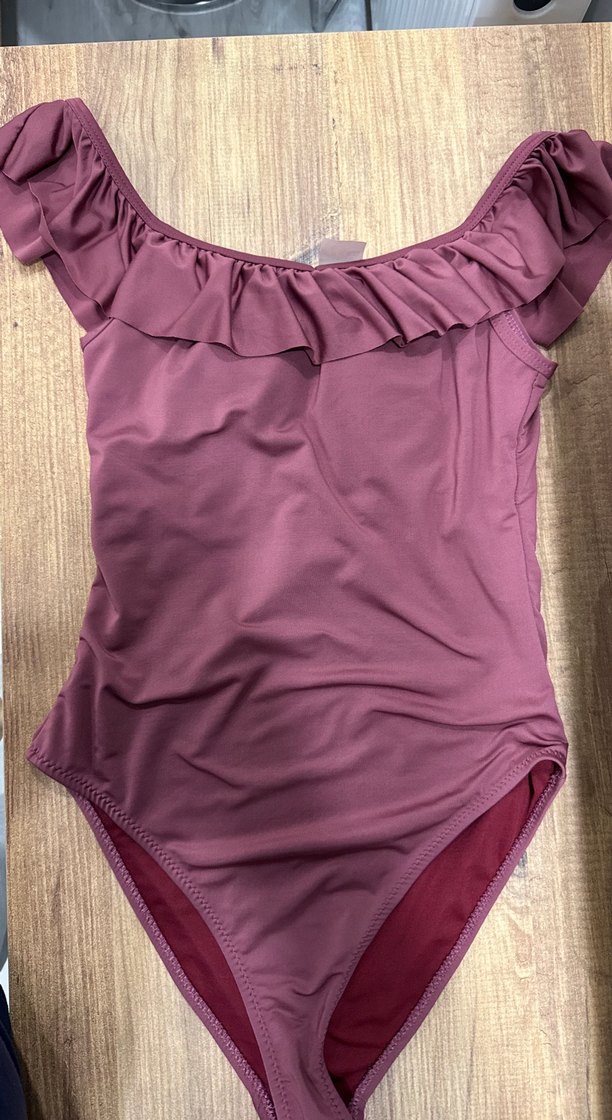 Mor Fırfırlı Kadın Mayo - Görsel 2