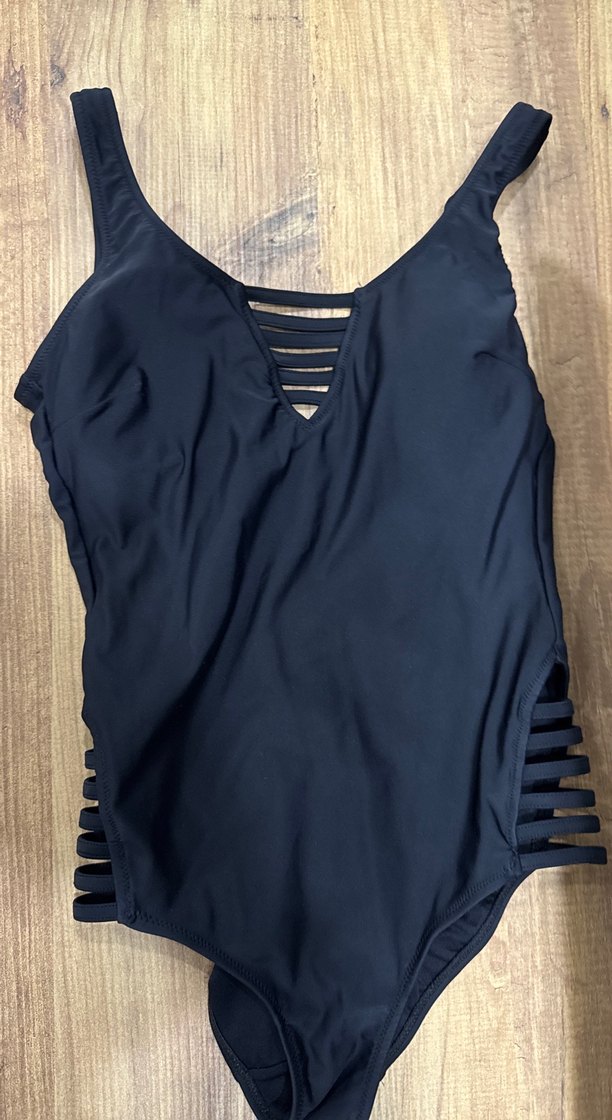 Siyah Strappy Kadın Mayo - Görsel 2