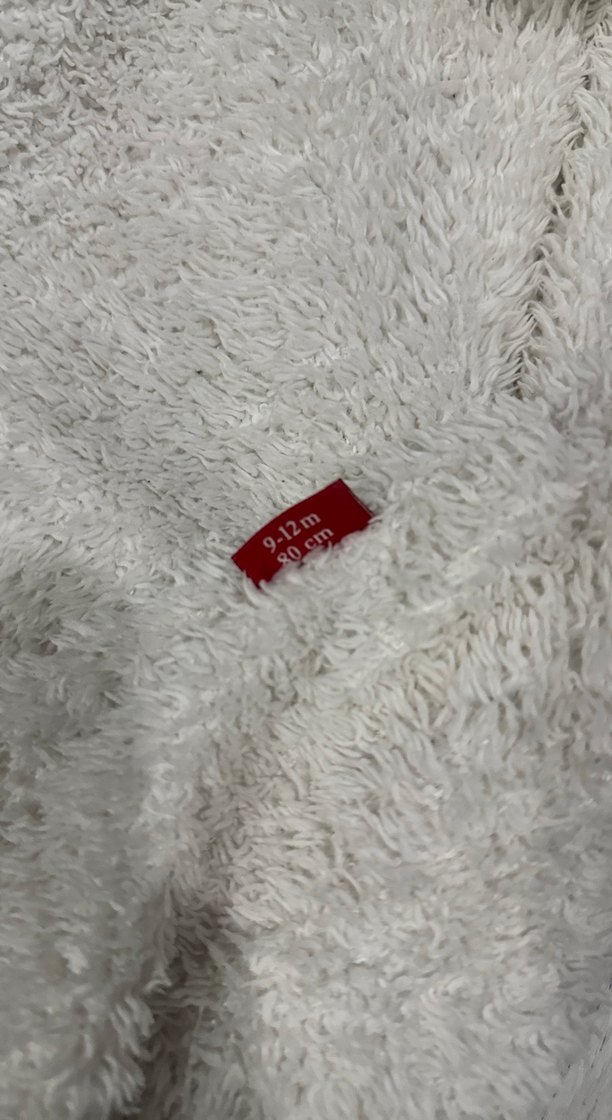 Kürk Detaylı Kapüşonlu beyaz Bebek Tulumu - Görsel 4