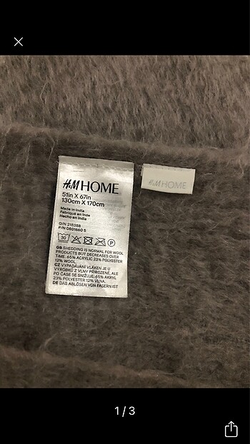 Yün karışımlı battaniye H&M home