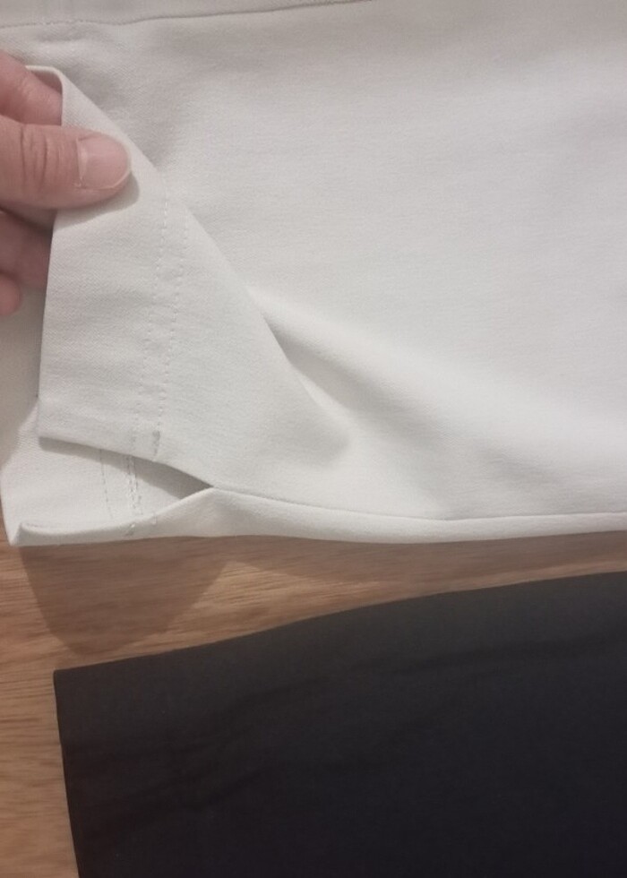 2 adet kumaş pantolon krem ve siyah - Görsel 2