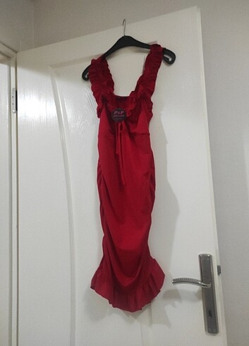 Pinkylola Kırmızı Mini elbise