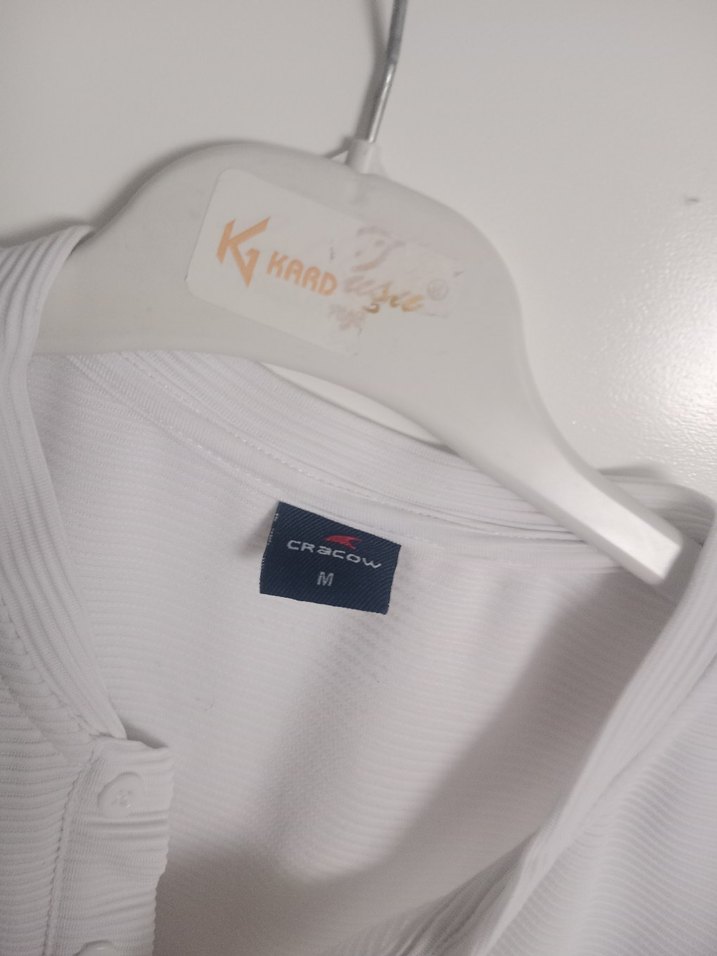 Erkek Beyaz Pamuklu Polo Tişört - Görsel 2