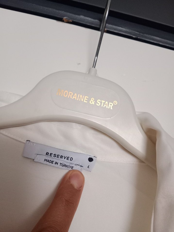 Kadın Beyaz Keten Kısa Kollu Gömlek - Görsel 4