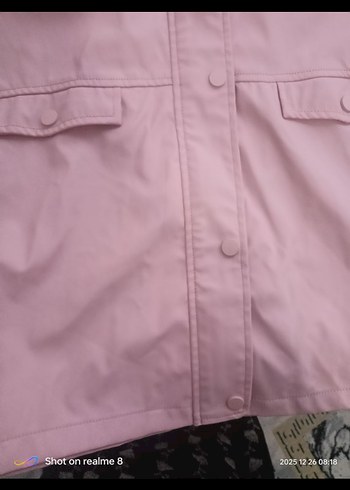 Pembe Midi Kadın Yağmurluk - Görsel 2