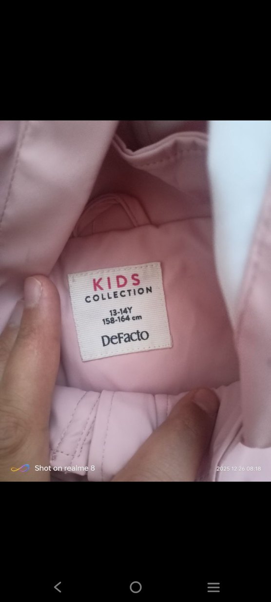 Pembe Midi Kadın Yağmurluk - Görsel 4