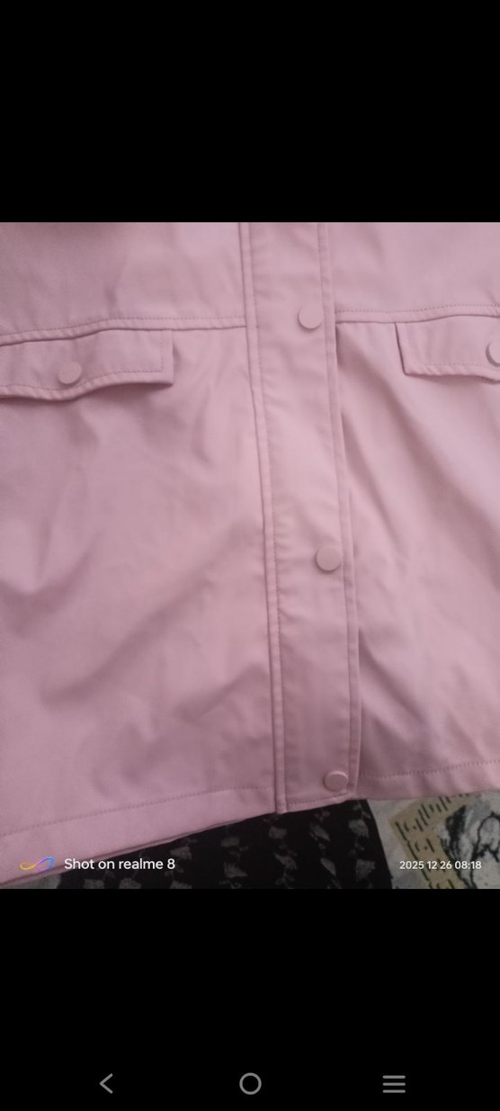 Pembe Midi Kadın Yağmurluk - Görsel 2