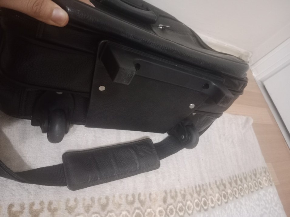 Siyah Erkek İş Çantası Fermuarlı - Görsel 5