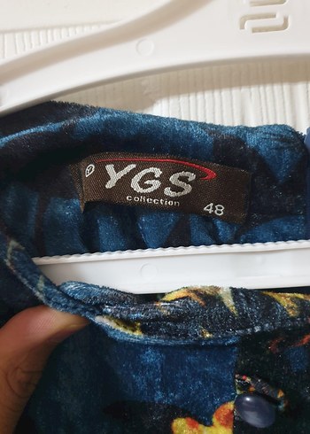 Uzun Mavi Desenli Bohem Elbise - Görsel 5