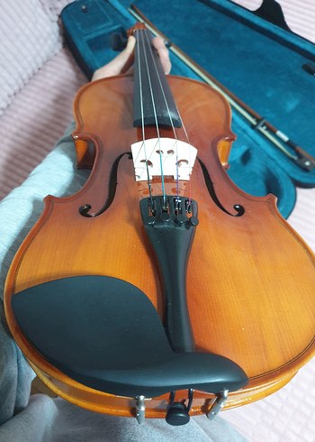 Koyu Kahverengi Keman ve Yay Seti - Görsel 3