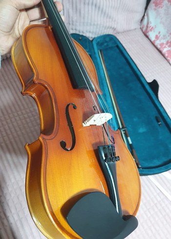 Koyu Kahverengi Keman ve Yay Seti - Görsel 2