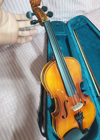 Koyu Kahverengi Keman ve Yay Seti - Görsel 4