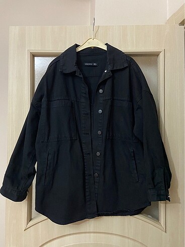 Siyah kot denim ceket