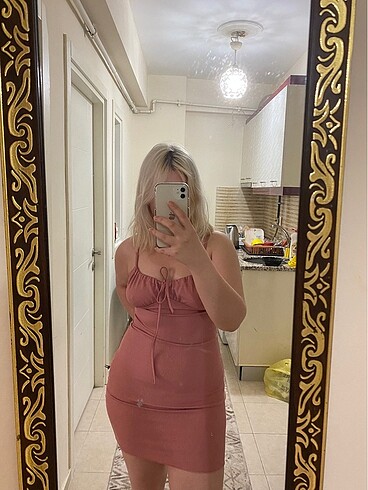 Bershka Askılı Mini Elbise
