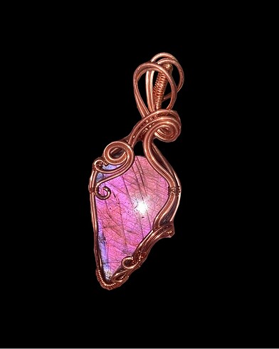 Pembe Labradorit Kolye (SATILDI)