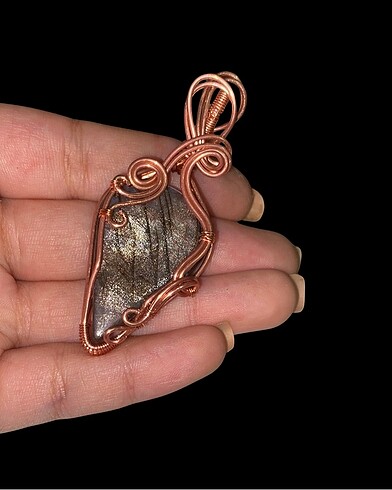 American Vintage Pembe Labradorit Kolye (SATILDI)