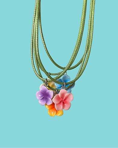 Beden çeşitli Renk Çiçek Kolye Hibiscus Mini Charm