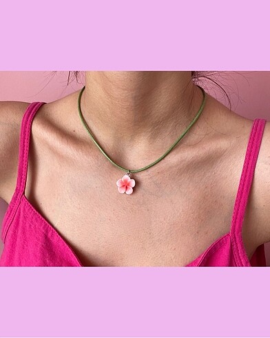 Beden Çiçek Kolye Hibiscus Mini Charm