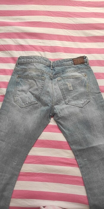 36 Beden mavi Renk Zara kot pantolon 