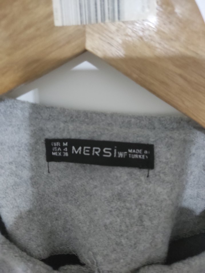 Düğmeli Gri Midi Kadın Ceket - Görsel 2