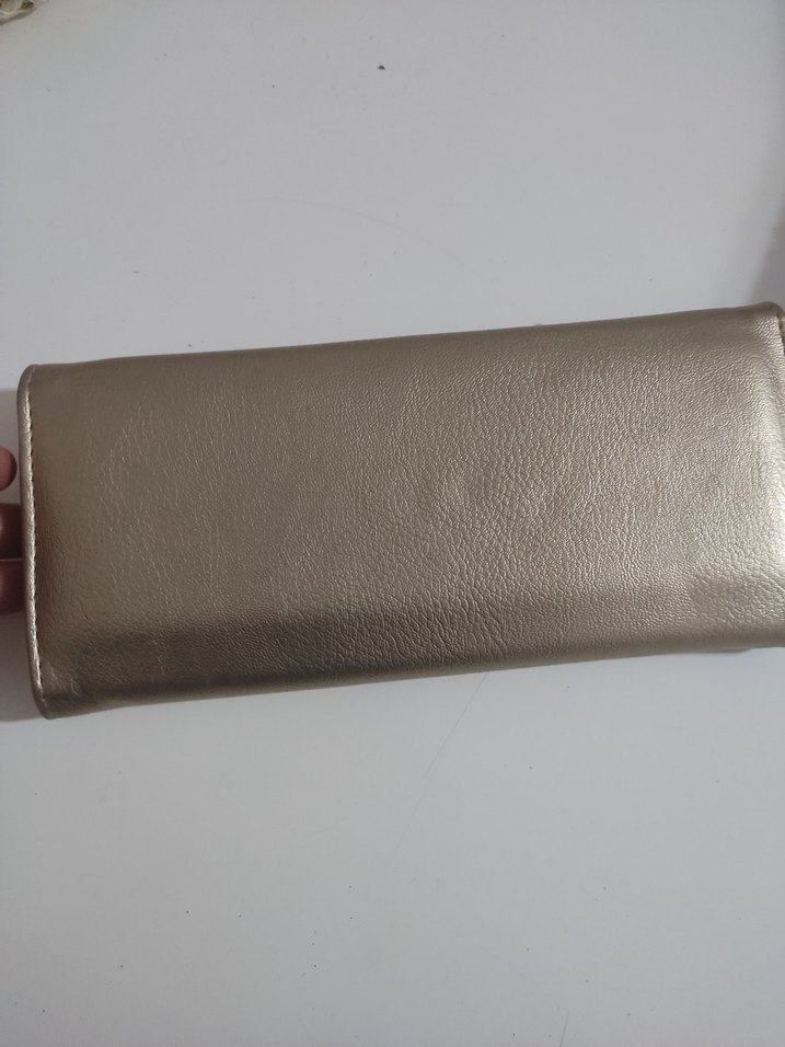 Bej Deri Kadın Portföy Cüzdan - Görsel 3