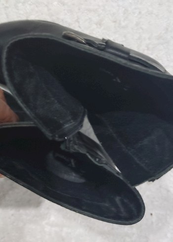 Tokalı Siyah Deri Kadın Bot..orijinal deridir - Görsel 5