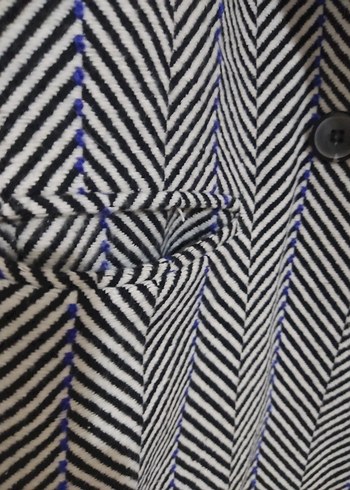 Zebra Desenli Midi Kadın Ceket - Görsel 3