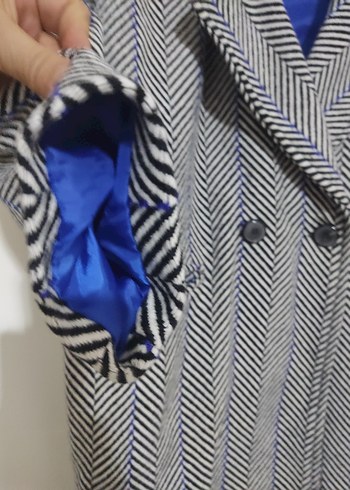 Zebra Desenli Midi Kadın Ceket - Görsel 4