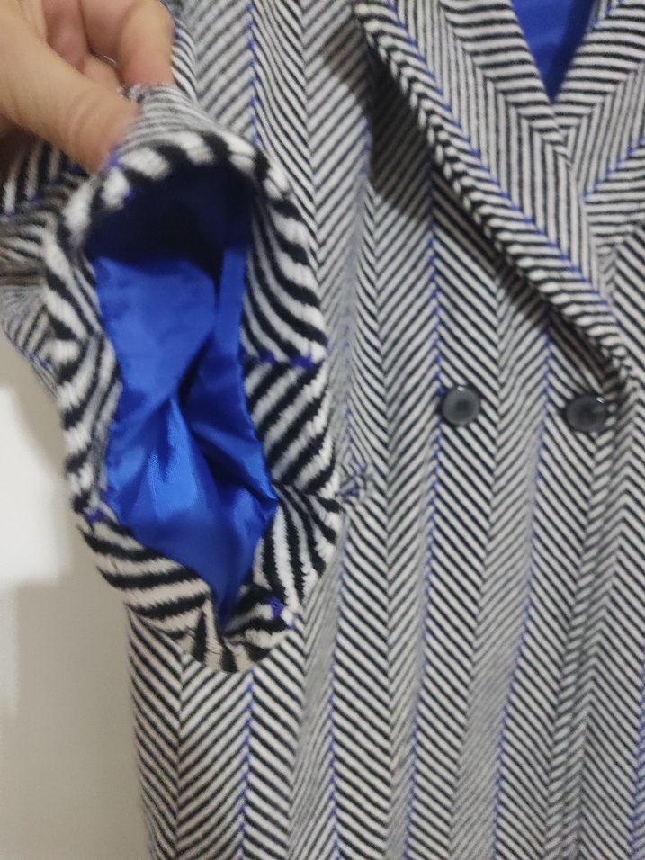 Zebra Desenli Midi Kadın Ceket - Görsel 4