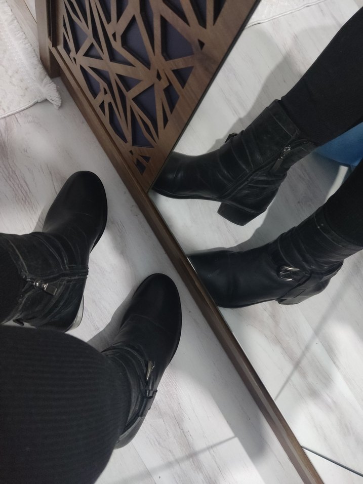 Siyah Kürklü Dizüstü Stiletto Bot - Görsel 4