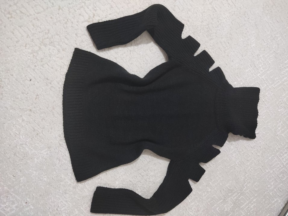 kol detaylı boğazlı triko kazak - Görsel 2