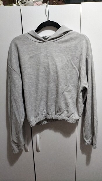 Gri crop sweatshirt