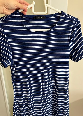 Bayan Günlük Lacivert Elbise - Görsel 2