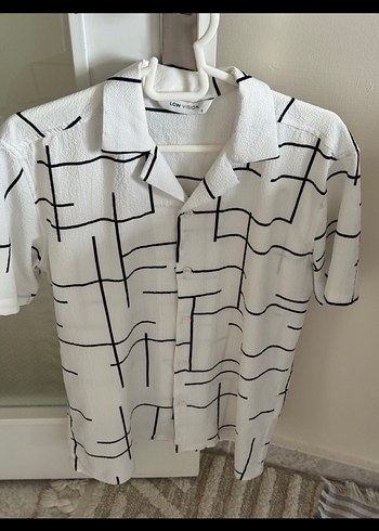 Kadın Beyaz Kısa Kollu Keten Gömlek - Görsel 2