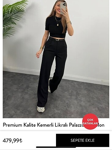 Siyah palazzo pantalon