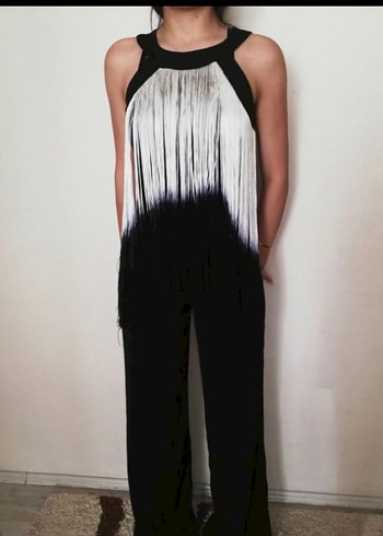 Siyah Püsküllü Kadın Tulum - Görsel 2