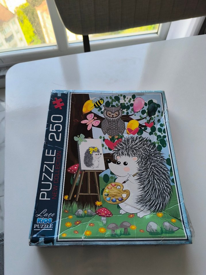 250 Parça Gri Kirpi Temalı Çocuk Puzzle - Görsel 2